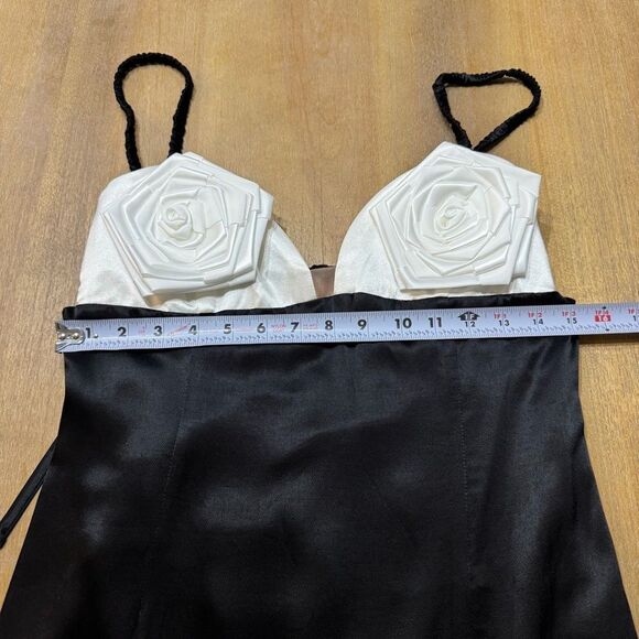 New For Love & Lemons Rita‎ Maxi Slip Dress Medium Rosetta Cup Satin Open Back - Picture 5 of 14